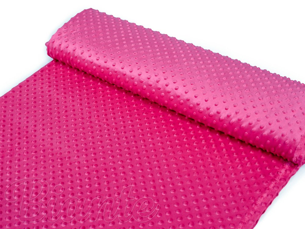 Dětská látka Minky 3D puntíky MKP-018 Purpurová - šířka 150 cm - detail 2 - Biante.cz Dětská látka Minky 3D puntíky MKP-018 Purpurová - šířka 150 cm - detail 2 - Biante.cz