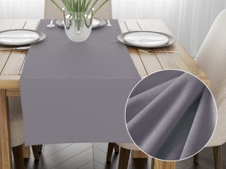 Sametový běhoun na stůl Velvet Premium SVP-013 Šedý - Biante.cz Sametový běhoun na stůl Velvet Premium SVP-013 Šedý - Biante.cz