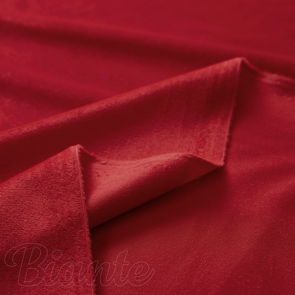 Sametová látka Velvet Premium SVP-038 Sytě červená - šířka 145 cm a 280 cm - detail 5 - Biante.cz