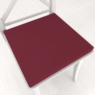 Čtvercový podsedák Rongo RG-044 Tmavě bordó - 38x38x3 cm - Biante.cz
