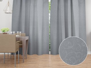 Dekoračný záves TF-086 Ornamenty na sivom - Biante.sk