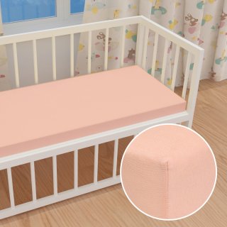 Detské jersey napínacie prestieradlo do postieľky JR-005 Svetlo broskyňové - Biante.sk