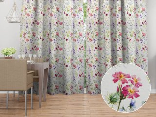 Dekorační závěs PML-098 Luční květiny na smetanovém - Biante.cz Dekorační závěs PML-098 Luční květiny na smetanovém - Biante.cz