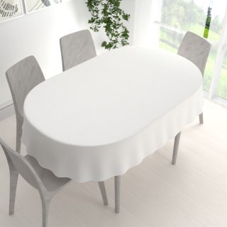 Dekorační oválný ubrus BKW-201 Slonová kost žíhaná - detail 1 - Biante.cz Dekorační oválný ubrus BKW-201 Slonová kost žíhaná - detail 1 - Biante.cz