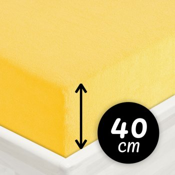 Froté napínací prostěradlo na extra vysokou matraci FR-003 Žluté - Biante.cz Froté napínací prostěradlo na extra vysokou matraci FR-003 Žluté - Biante.cz