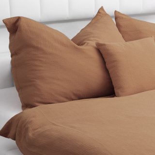 Dětské mušelínové povlečení do postýlky Nature MSN-017 Světle hnědé - detail 1 - Biante.cz