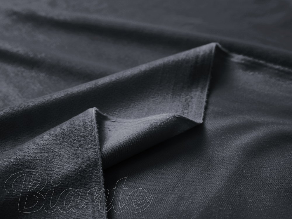Sametová látka Velvet Premium SVP-004 Antracitově šedá - šířka 280 cm - detail 5 - Biante.cz Sametová látka Velvet Premium SVP-004 Antracitově šedá - šířka 280 cm - detail 5 - Biante.cz