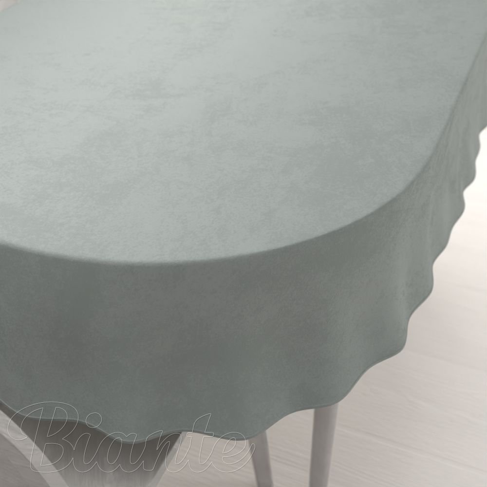 Sametový oválný ubrus Velvet Premium SVP-046 Světle šedý - Biante.cz