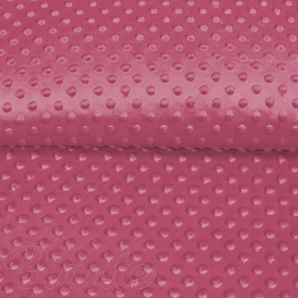 Dětská látka Minky TOP 3D puntíky MKP-057 Ostružinová - šířka 170 cm - detail 4 - Biante.cz
