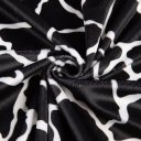 Sametová látka Tamara TMR-015 Černobílý žirafí vzor - šířka 150 cm - detail 1 - Biante.cz
