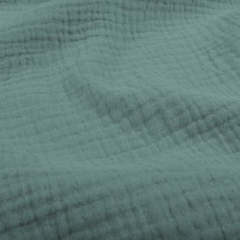 Mušelín dvojitá gázovina MSN-047 Pastelově modrozelená - metráž šířka 160 cm - detail 1 - Biante.cz