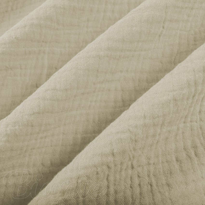 Mušelín dvojitá gázovina MSN-098 Latte - metráž šírka 135 cm - detail 7 - Biante.sk