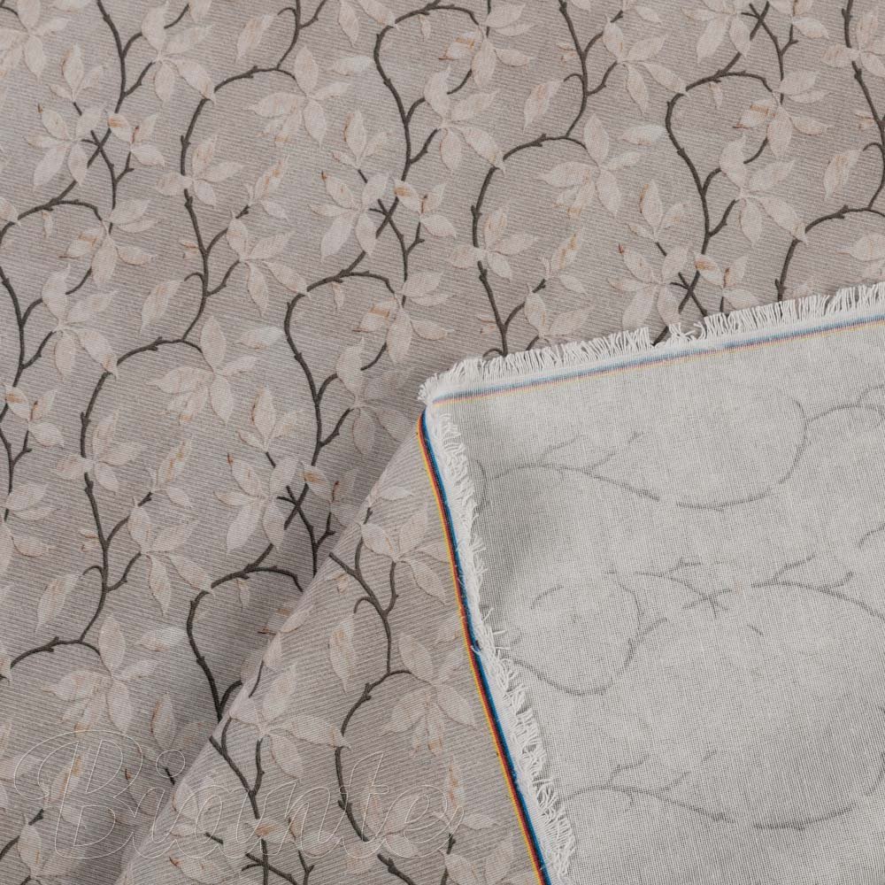 Dekorační látka PML-086 Pnoucí větvičky na hnědošedém - šířka 150 cm - detail 3 - Biante.cz