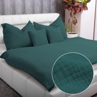 Mušelínové ložní povlečení Nature MSN-043 Tmavé petrolejově zelené - Biante.cz