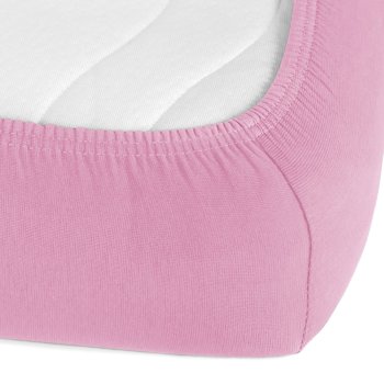 Jersey napínací prostěradlo na vysokou matraci JR-008 Růžová lila - detail 1 - Biante.cz Jersey napínací prostěradlo na vysokou matraci JR-008 Růžová lila - detail 1 - Biante.cz