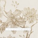 Sametová látka Isabela Flower IBL-022 Zlaté květy na smetanovém - šířka 295 cm - detail 6 - Biante.cz