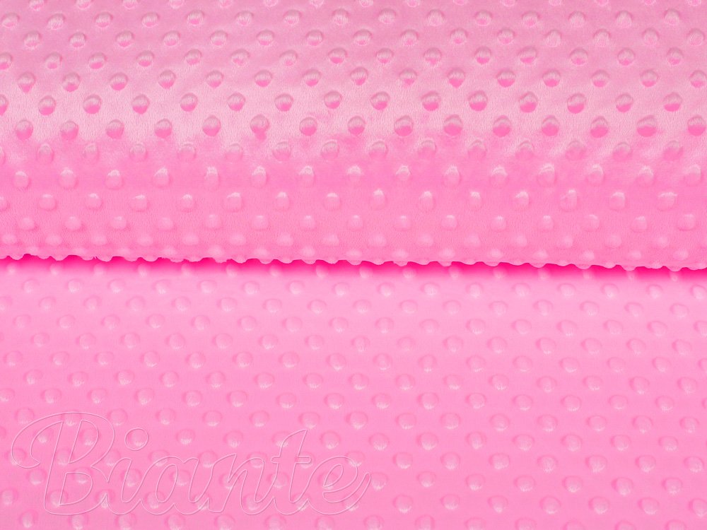 Dětská látka Minky 3D puntíky MKP-012 Sytě růžová - šířka 150 cm - detail 4 - Biante.cz Dětská látka Minky 3D puntíky MKP-012 Sytě růžová - šířka 150 cm - detail 4 - Biante.cz