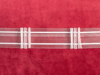 Řasící stuha RS-018 trojité mašličky - šířka 4 cm - řasení 1:2 - Biante.cz