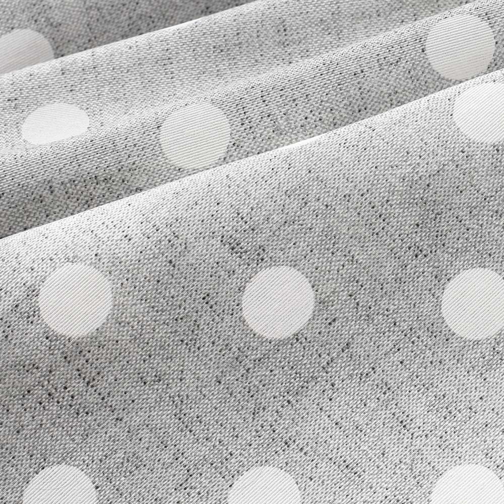 Dekorační látka Porto PRT-018 Bílé puntíky na šedém režném - šířka 140 cm - detail 6 - Biante.cz