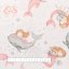 Dětská bavlněná látka/plátno Sandra SA-527 Růžové mořské panny s delfíny a velrybami na bílém - šířka 160 cm - detail 3 - Biante.cz