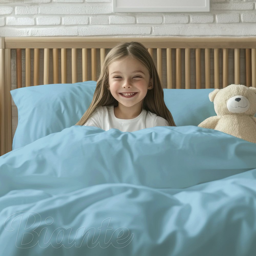 Dětské bavlněné povlečení do postýlky Moni MO-078 Nebeská modrá - detail 1 - Biante.cz