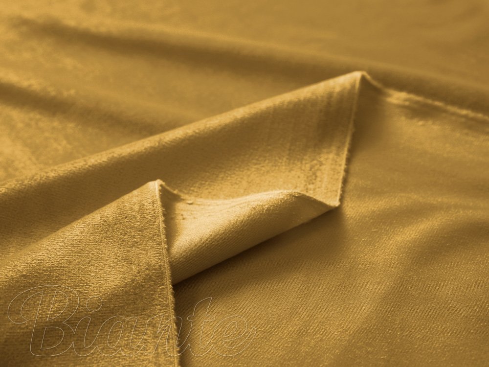 Sametová látka Velvet Premium SVP-009 Hořčicová - šířka 145 cm a 280 cm - deetail 5 - Biante.cz Sametová látka Velvet Premium SVP-009 Hořčicová - šířka 145 cm a 280 cm - deetail 5 - Biante.cz