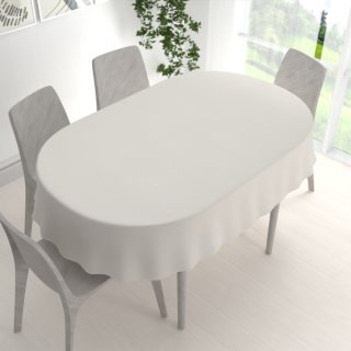 Dekorační oválný ubrus BKS-403 Světle šedobéžový - detail 1 - Biante.cz