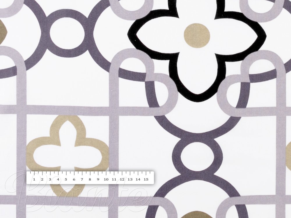 Bavlněná látka/plátno Sandra SA-420 Šedý a khaki designový vzor na bílém - šířka 220 cm - detail 3 - Biante.cz Bavlněná látka/plátno Sandra SA-420 Šedý a khaki designový vzor na bílém - šířka 220 cm - detail 3 - Biante.cz