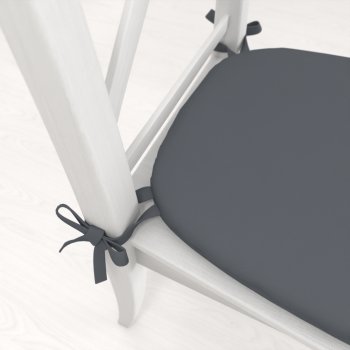 Oblý podsedák Rongo RG-017 Tmavě šedý - 39x37x3 cm - detail 1 - Biante.cz Oblý podsedák Rongo RG-017 Tmavě šedý - 39x37x3 cm - detail 1 - Biante.cz