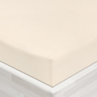 Dětské jersey napínací prostěradlo do postýlky JR-002 Smetanové - detail 1 - Biante.cz