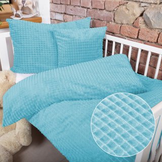 Dětské povlečení do postýlky Minky kostky MKK-006 Světle modré - Biante.cz Dětské povlečení do postýlky Minky kostky MKK-006 Světle modré - Biante.cz