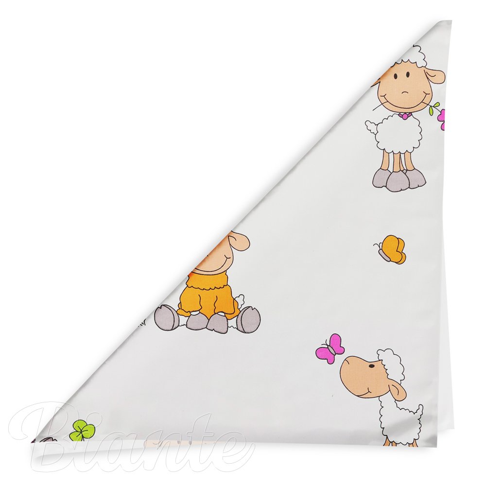 Dětský bavlněný šátek Sandra SA-728 Veselé ovečky na bílém - detail 1 - Biante.cz