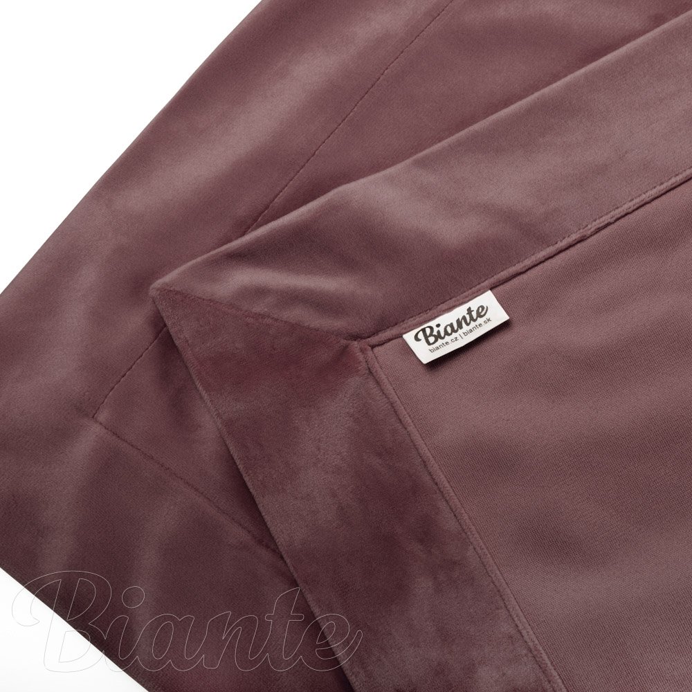Sametový přehoz na postel Velvet Premium SVP-019 Hnědofialový - detail 3 - Biante.cz