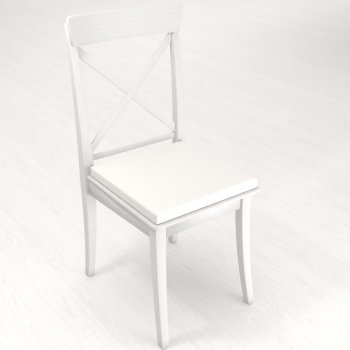 Čtvercový podsedák Rongo RG-032 Krémově bílý - 38x38x3 cm - detail 1 - Biante.cz