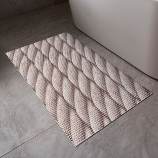 Kúpeľňová penová rohož / predložka PRO-049 Sivohnedé laná - metráž šírka 65 cm - detail 1 - Biante.sk