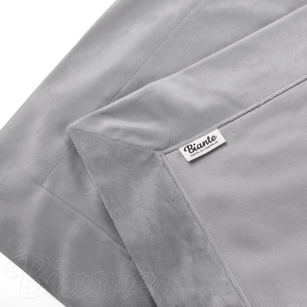 Sametový přehoz na postel Velvet Premium SVP-039 Šedý - detail 3 - Biante.cz