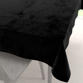 Velký sametový obdélníkový ubrus Velvet Premium SVP-041 Černý - Biante.cz