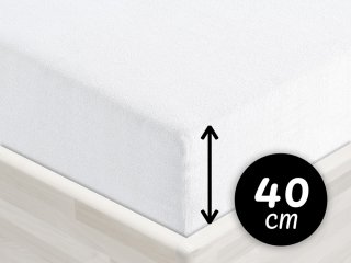 Froté napínacie prestieradlo na extra vysoký matrac FR-031 Biele - Biante.sk Froté napínacie prestieradlo na extra vysoký matrac FR-031 Biele - Biante.sk
