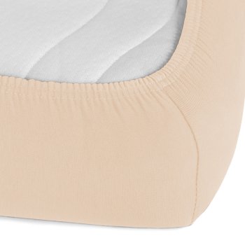 Jersey napínacie prestieradlo na vysoký matrac JR-033 Béžové - detail 1 - Biante.sk