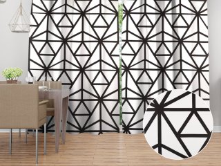 Bavlněný závěs Sandra SA-577 Černé geometrické vzory na bílém - Biante.cz Bavlněný závěs Sandra SA-577 Černé geometrické vzory na bílém - Biante.cz