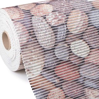 Kúpeľňová penová rohož / predložka PRO-028 Červeno-modré kamene - metráž šírka 65 cm - Biante.sk