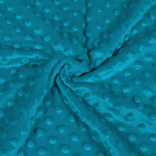 Dětská látka Minky TOP 3D puntíky MKP-056 Mořská modrá - šířka 170 cm - detail 1 - Biante.cz