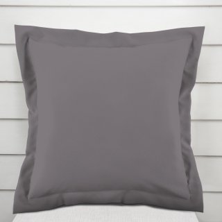 Bavlněný povlak na polštář s lemem Moni MO-077 Šedý - Biante.cz