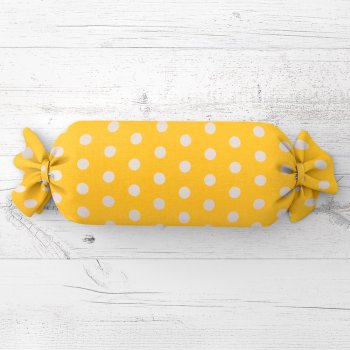 Polštář válec bonbon Sandra SA-598 Bílé puntíky na žlutém - Biante.cz Polštář válec bonbon Sandra SA-598 Bílé puntíky na žlutém - Biante.cz