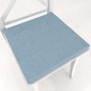 Čtvercový podsedák BKW-210 Světle modrý žíhaný - 38x38x3 cm - Biante.cz