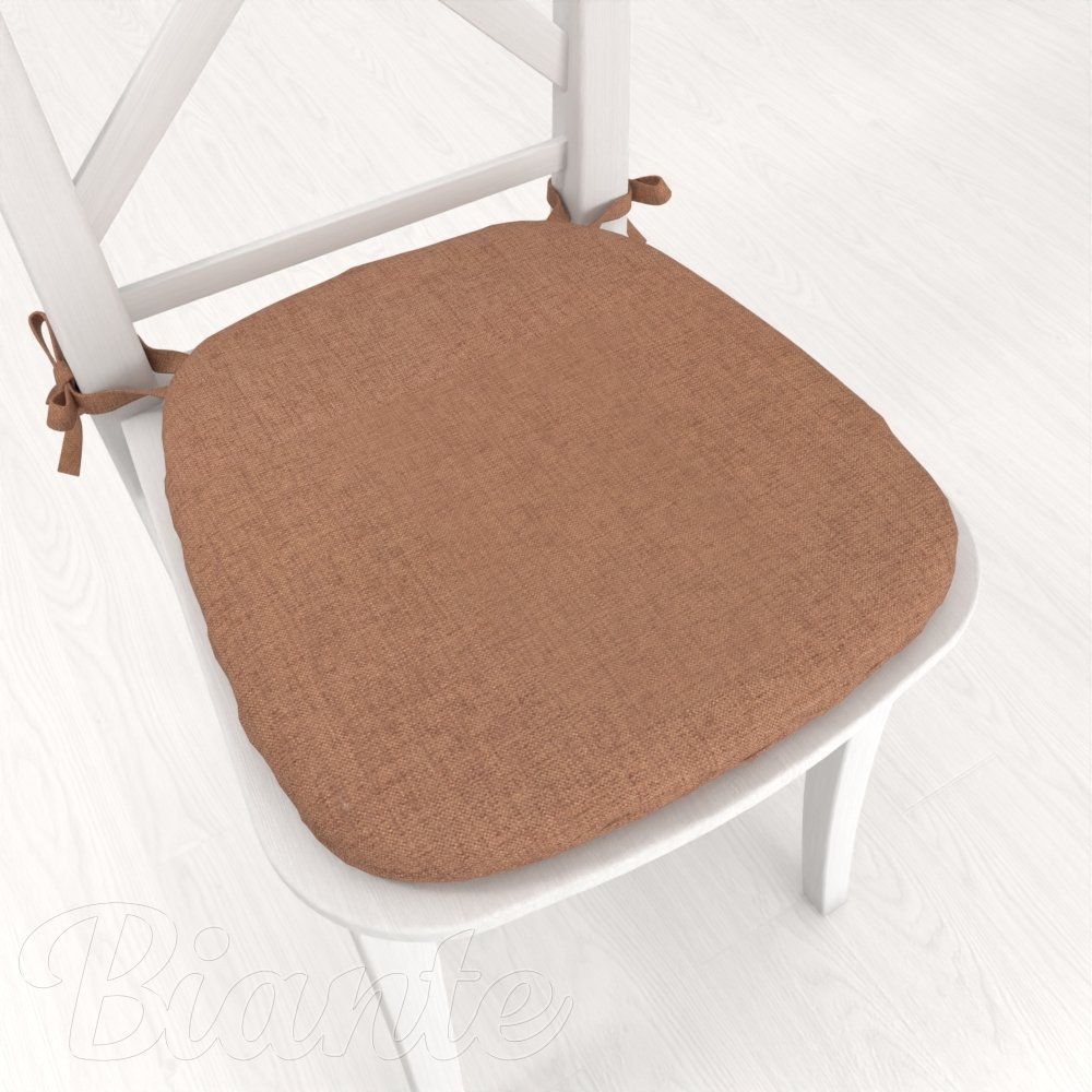 Oblý podsedák BKW-203 Hnědý žíhaný - 39x37x3 cm - Biante.cz