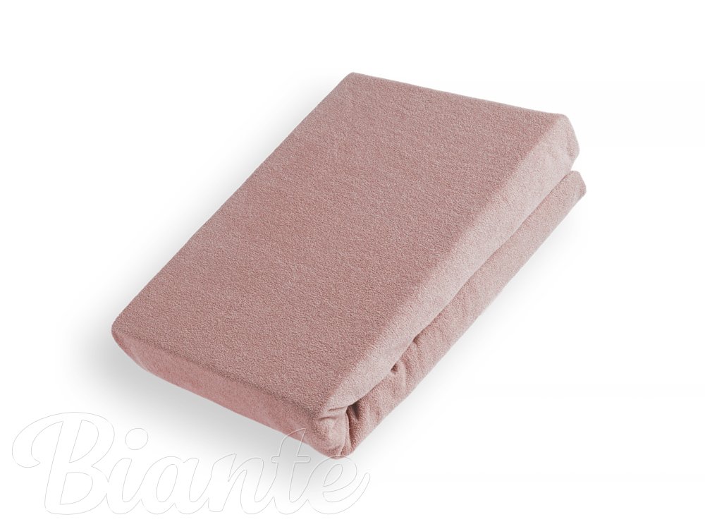 Froté napínací prostěradlo na extra vysokou matraci FR-024 Hnědorůžové - detail 2 - Biante.cz
