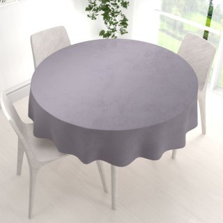 Sametový kulatý ubrus Velvet Premium SVP-013 Šedý - detail 1 - Biante.cz