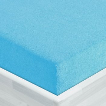 Froté napínací prostěradlo FR-017 Azurově modré - Biante.cz Froté napínací prostěradlo FR-017 Azurově modré - Biante.cz