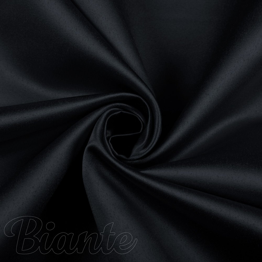 Látka polyesterový satén LUX-026 Černá - šířka 150 cm - detail 1 - Biante.cz